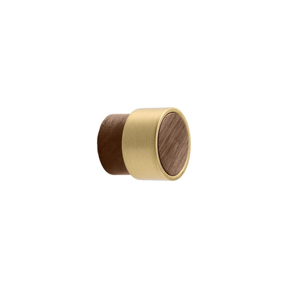 Vonsild Radio Walnut Clear Lacquered Wooden & Brushed Gold Knob 26mm 49mm