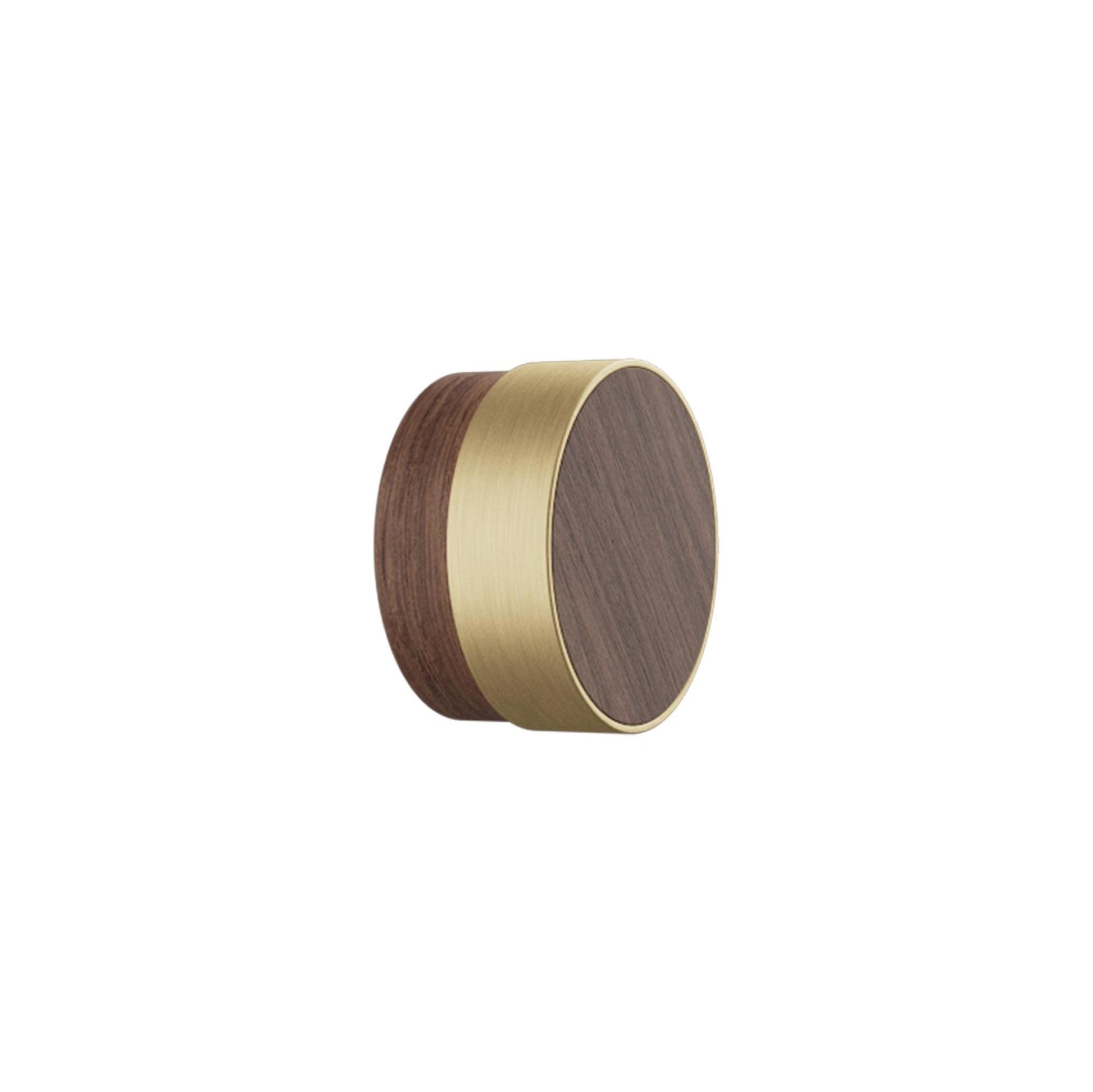 Vonsild Radio Walnut Clear Lacquered Wooden & Brushed Gold Knob 26mm 49mm