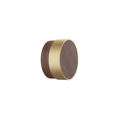 Vonsild Radio Walnut Clear Lacquered Wooden & Brushed Gold Knob 26mm 49mm