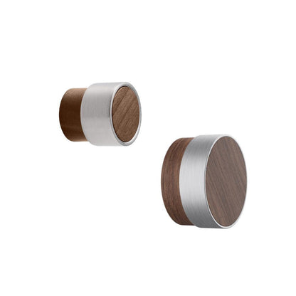 Vonsild Radio Walnut Clear Lacquered Wooden & Inox Look Knob 26mm 49mm