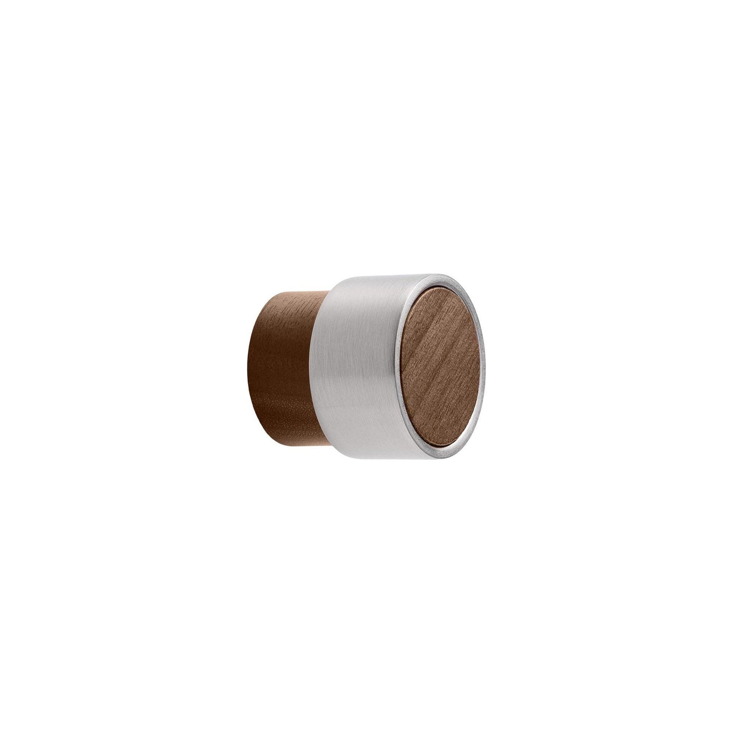 Vonsild Radio Walnut Clear Lacquered Wooden & Inox Look Knob 26mm 49mm