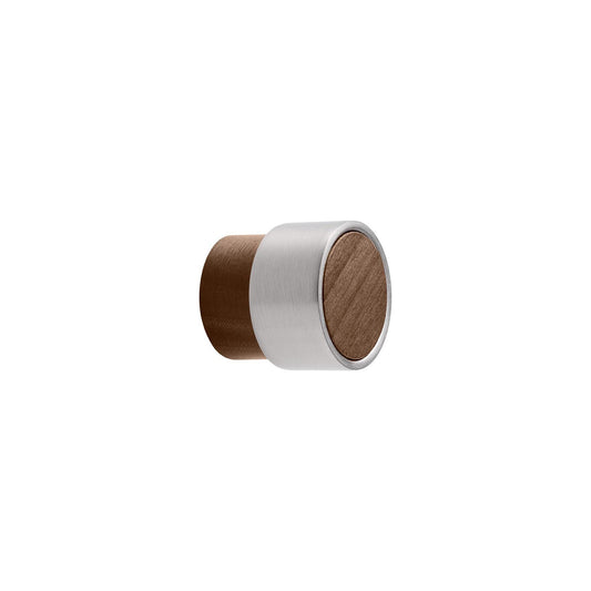 Vonsild Radio Walnut Clear Lacquered Wooden & Inox Look Knob 26mm 49mm