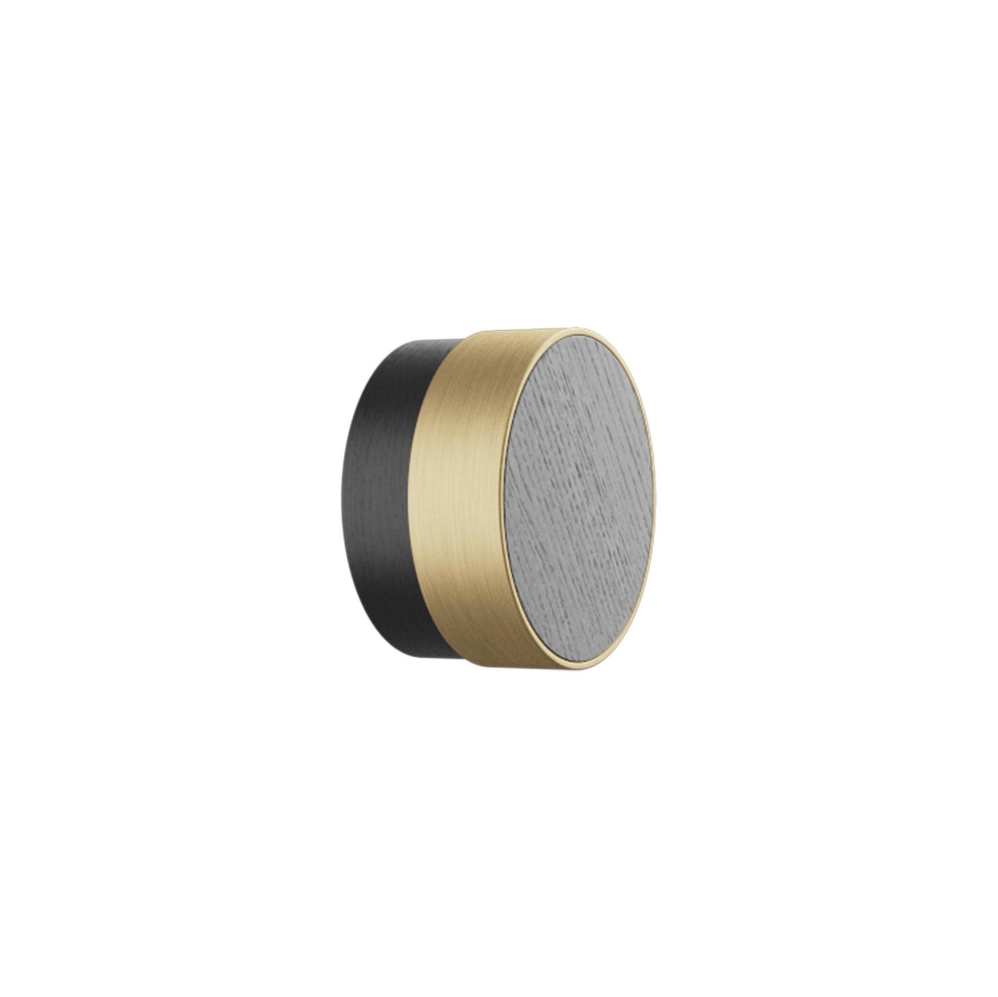 Vonsild Radio Ash Stained Black Wooden & Brushed Gold Knob 26mm 49mm