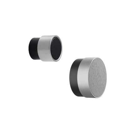 Vonsild Radio Ash Stained Black Wooden & Inox Look Knob 26mm 49mm