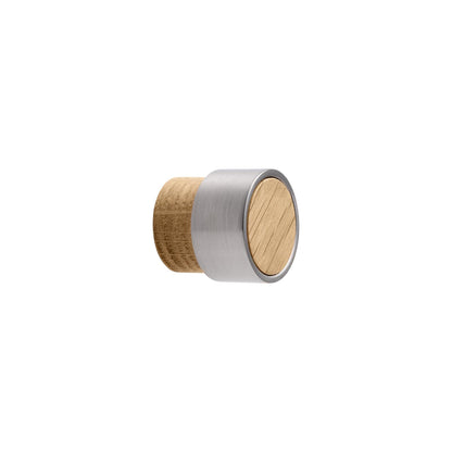 Vonsild Radio Oak Clear Lacquered Wooden & Inox Look Knob 26mm 49mm