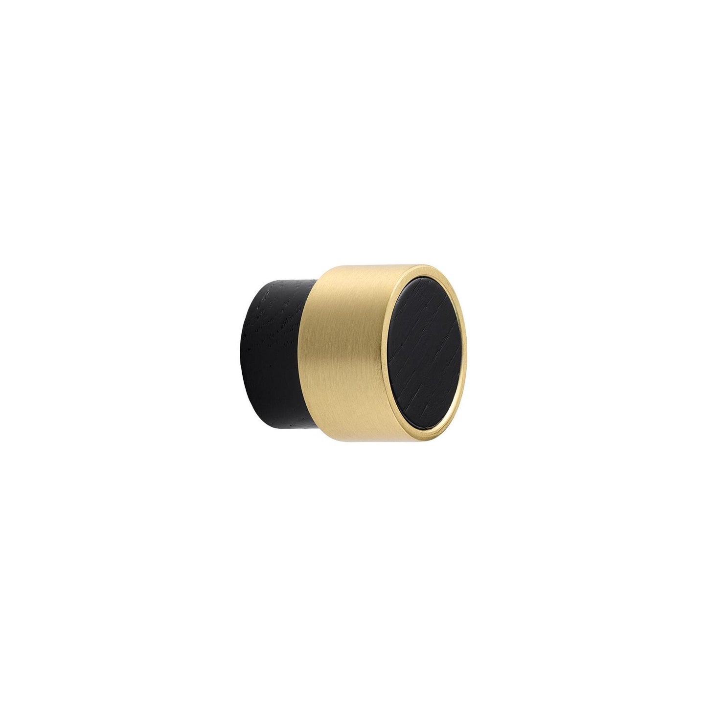 Vonsild Radio Ash Stained Black Wooden & Brushed Gold Knob 26mm 49mm