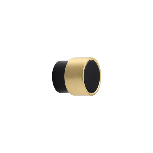 Vonsild Radio Ash Stained Black Wooden & Brushed Gold Knob 26mm 49mm