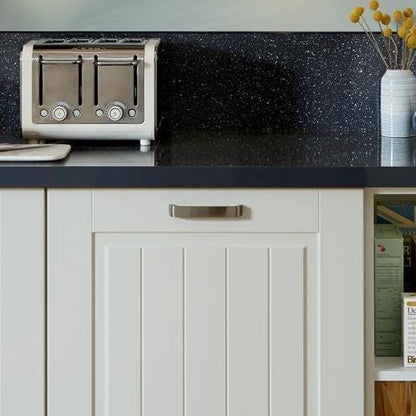 Howdens Brushed Stainless Steel Effect Classic D Cupboard Handle 138mm