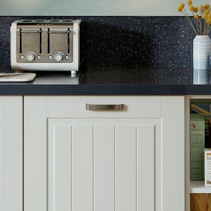 Howdens Brushed Stainless Steel Effect Classic D Cupboard Handle 138mm