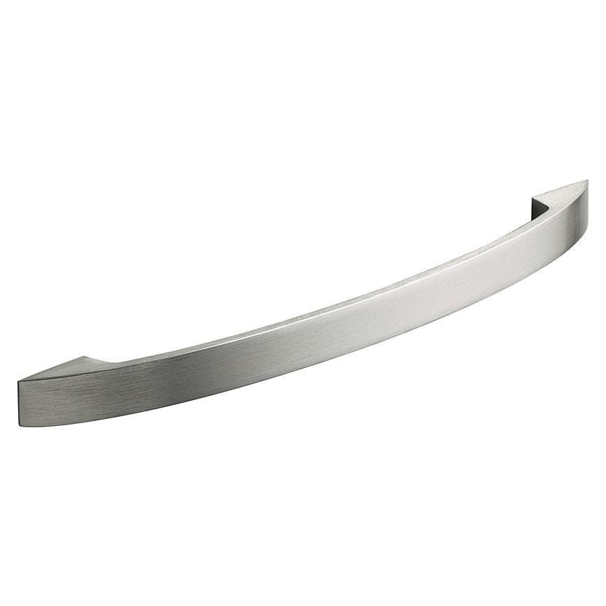 Howdens Brushed Stainless Steel Effect Thin Strap D Cupboard Handle 235mm