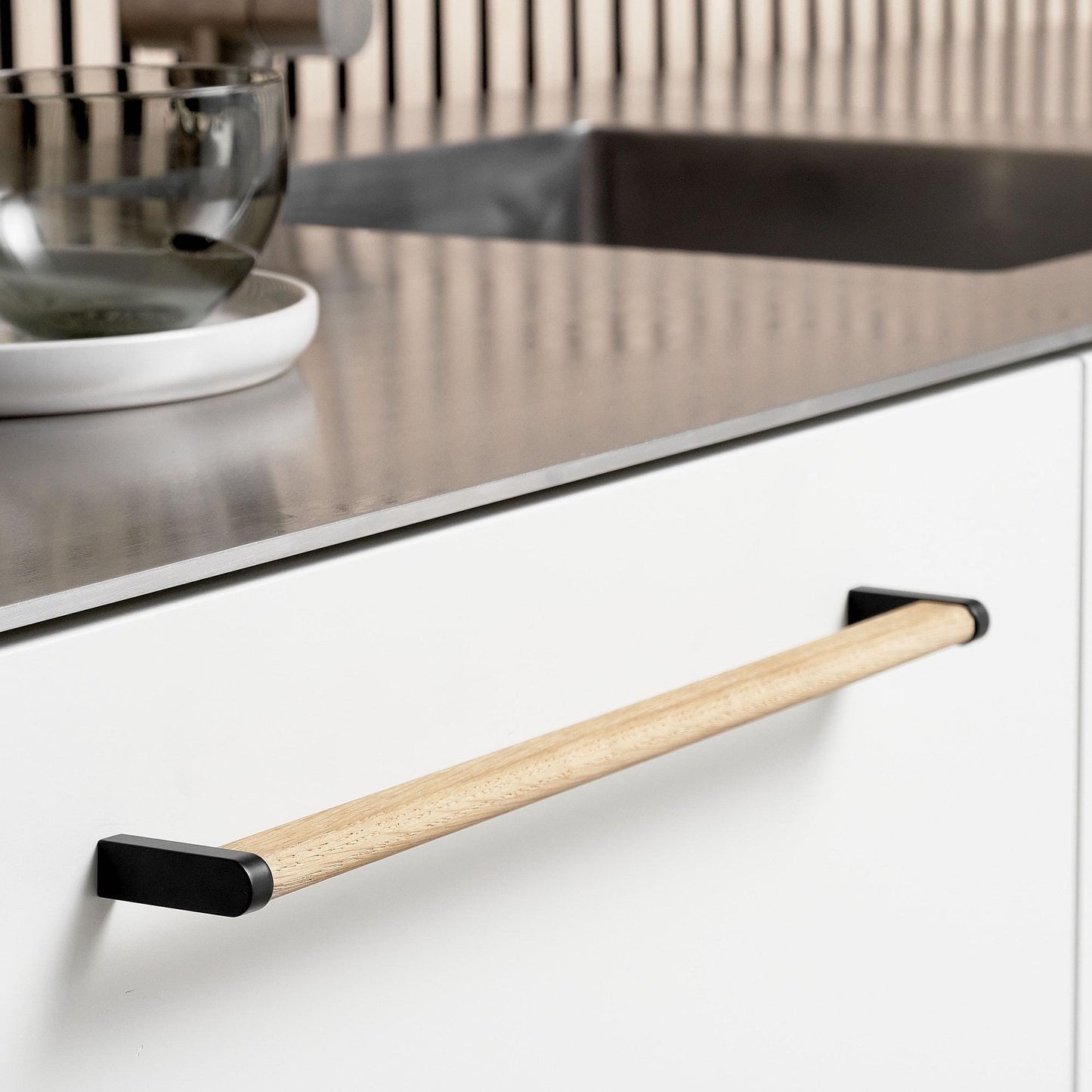 Furnipart Crossing Oak Real Wooden Handle & Knob Lacquered 160mm 320mm