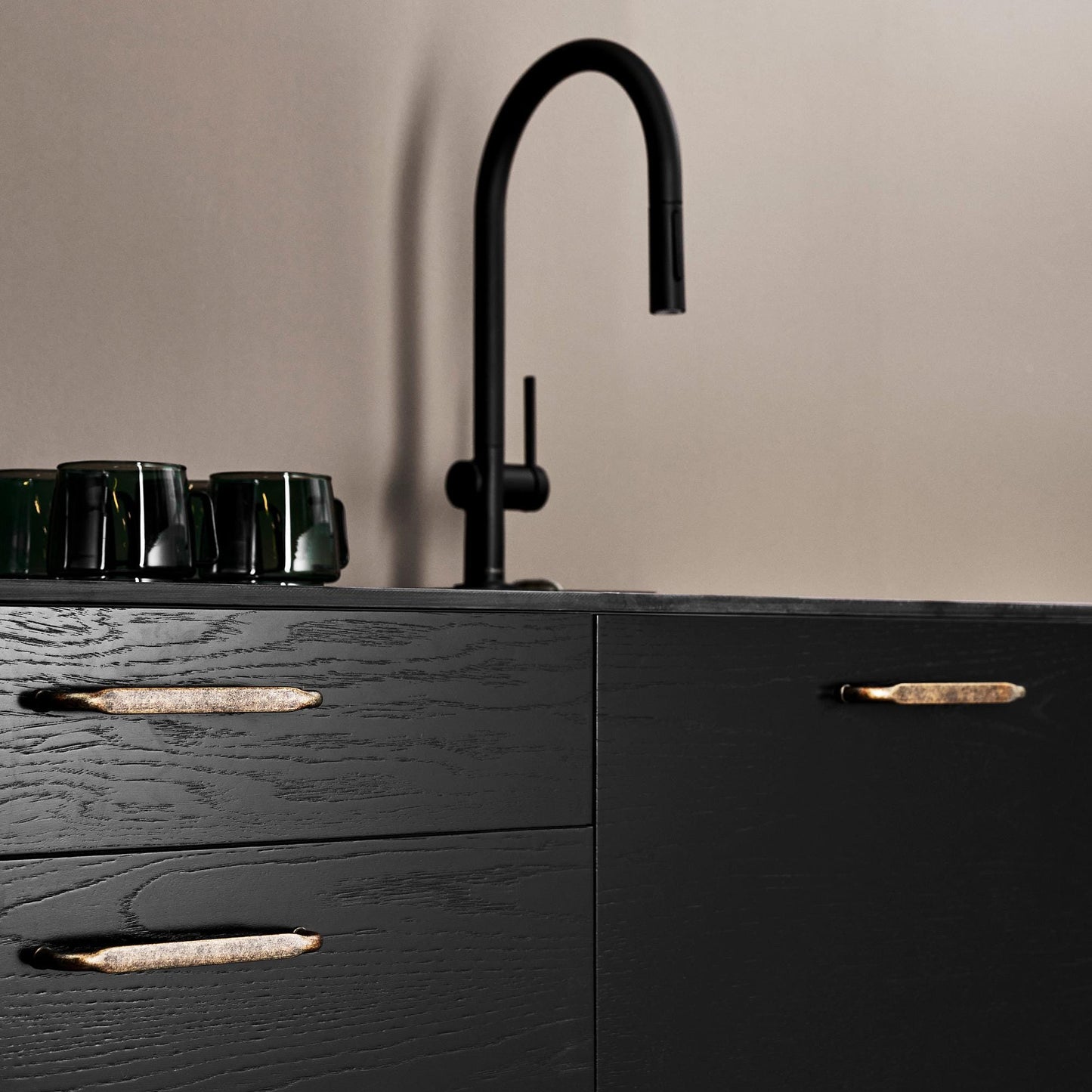 Furnipart Gate Handle & Knob Antique Brass 160mm