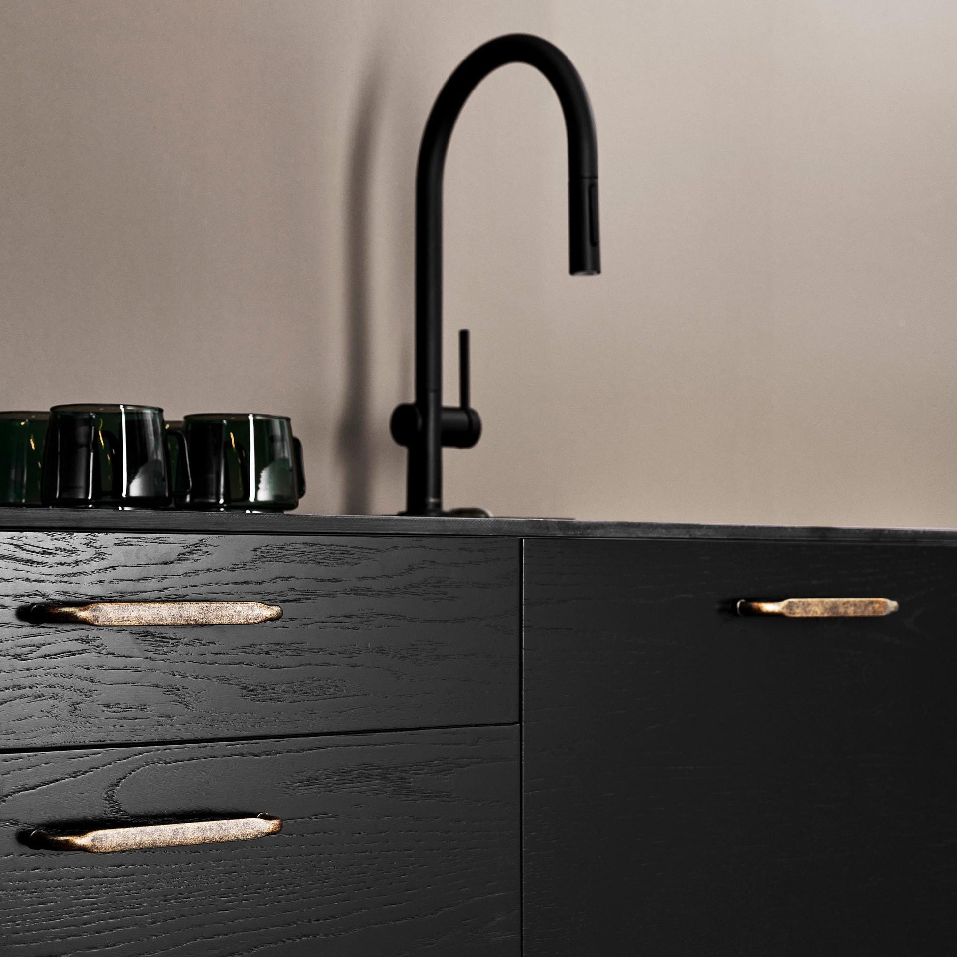 Furnipart Gate Handle & Knob Antique Brass 160mm