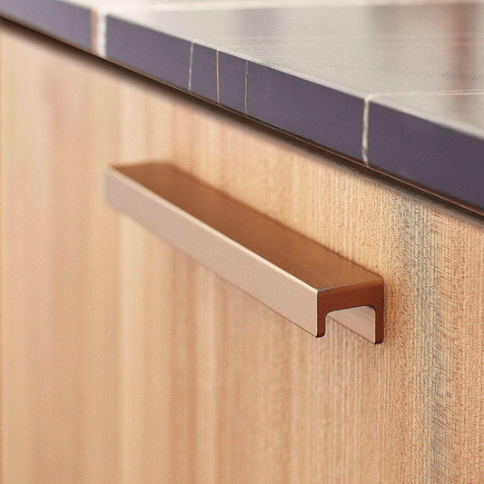 Howdens Ingot Brushed Brass Effect Mounted Trim Bar Cupboard Handle