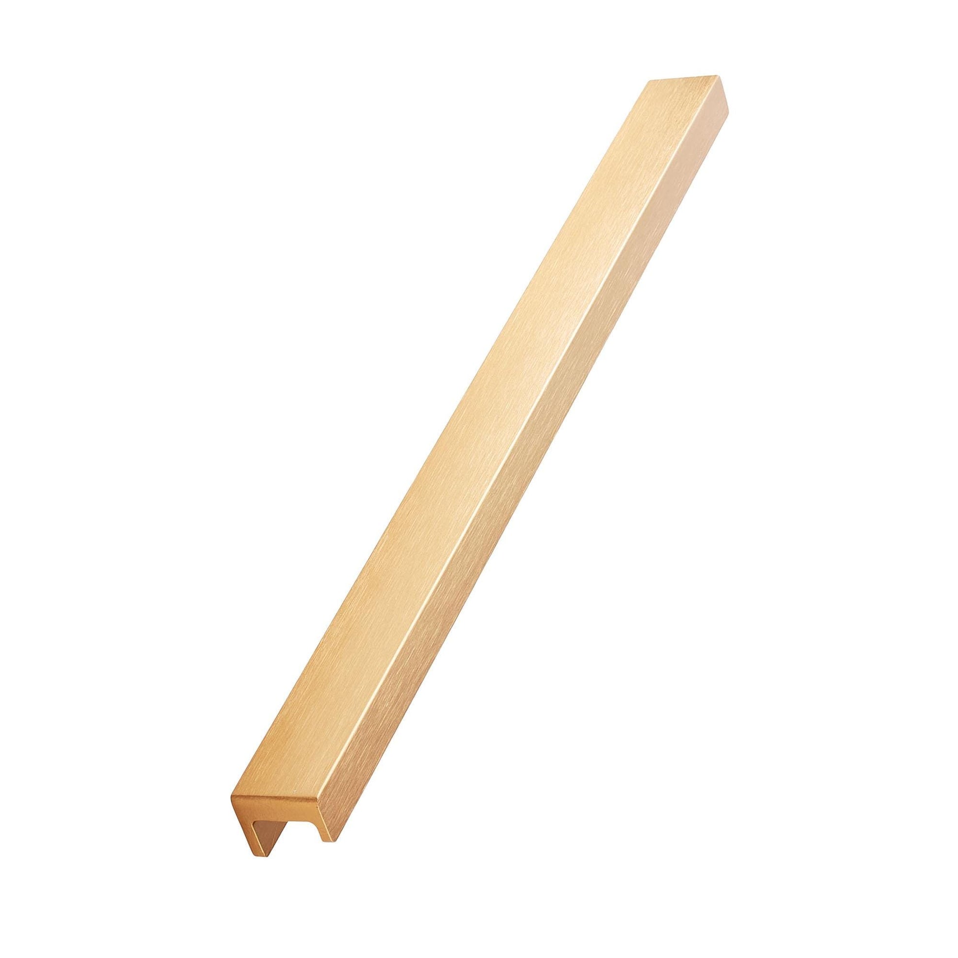 Howdens Ingot Brushed Brass Effect Mounted Trim Bar Cupboard Handle
