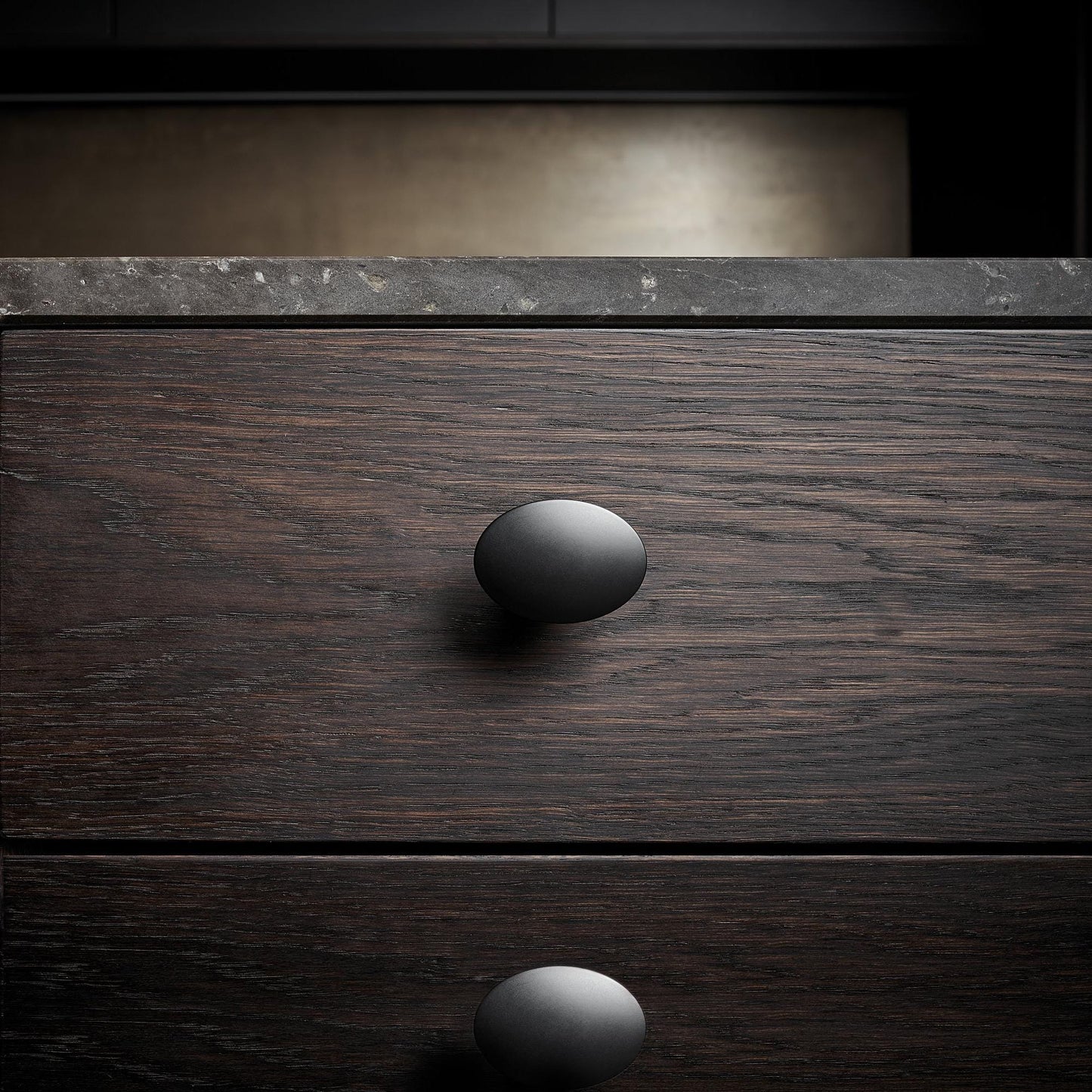 Furnipart Dome Oval Knob Matt Black Modern