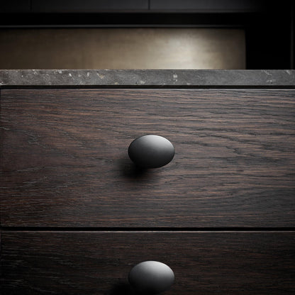 Furnipart Dome Oval Knob Matt Black Modern