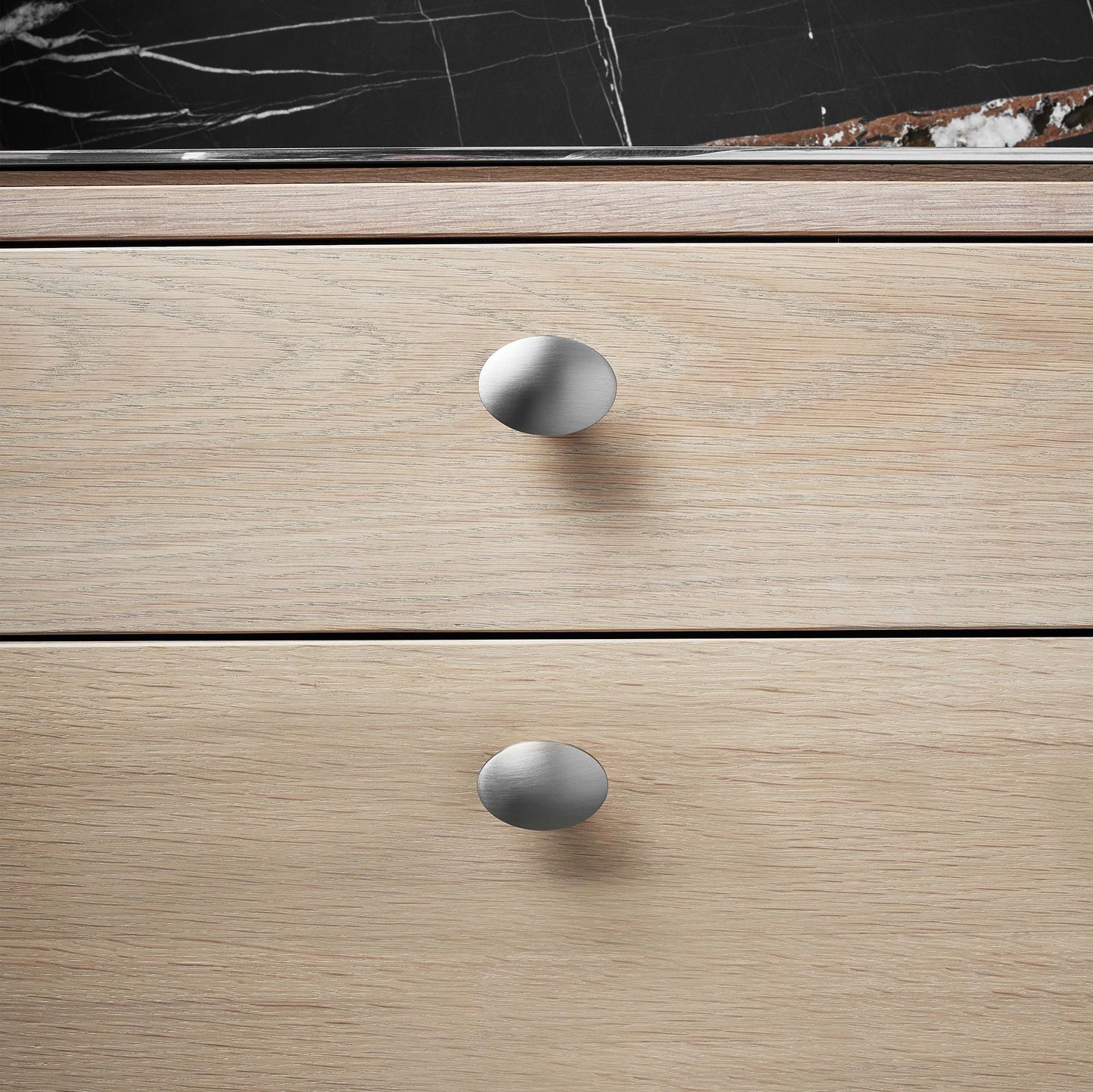 Furnipart Dome Oval Knob Inox Silver Modern