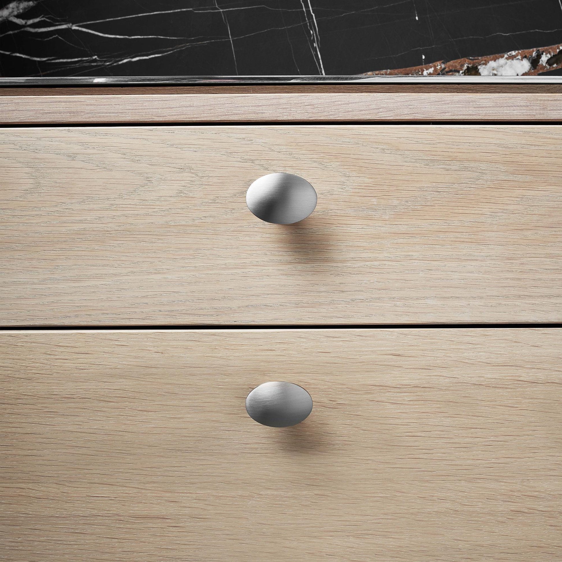 Furnipart Dome Oval Knob Inox Silver Modern