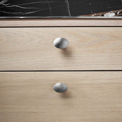 Furnipart Dome Oval Knob Inox Silver Modern