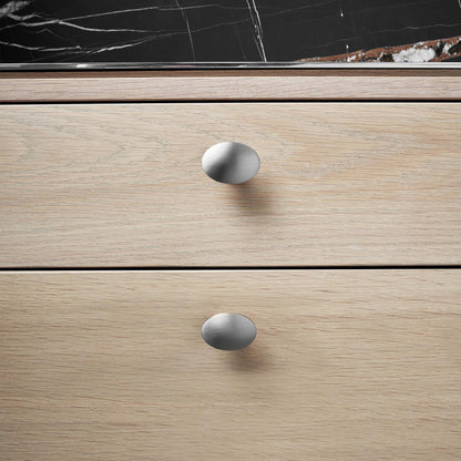 Furnipart Dome Oval Knob Inox Silver Modern