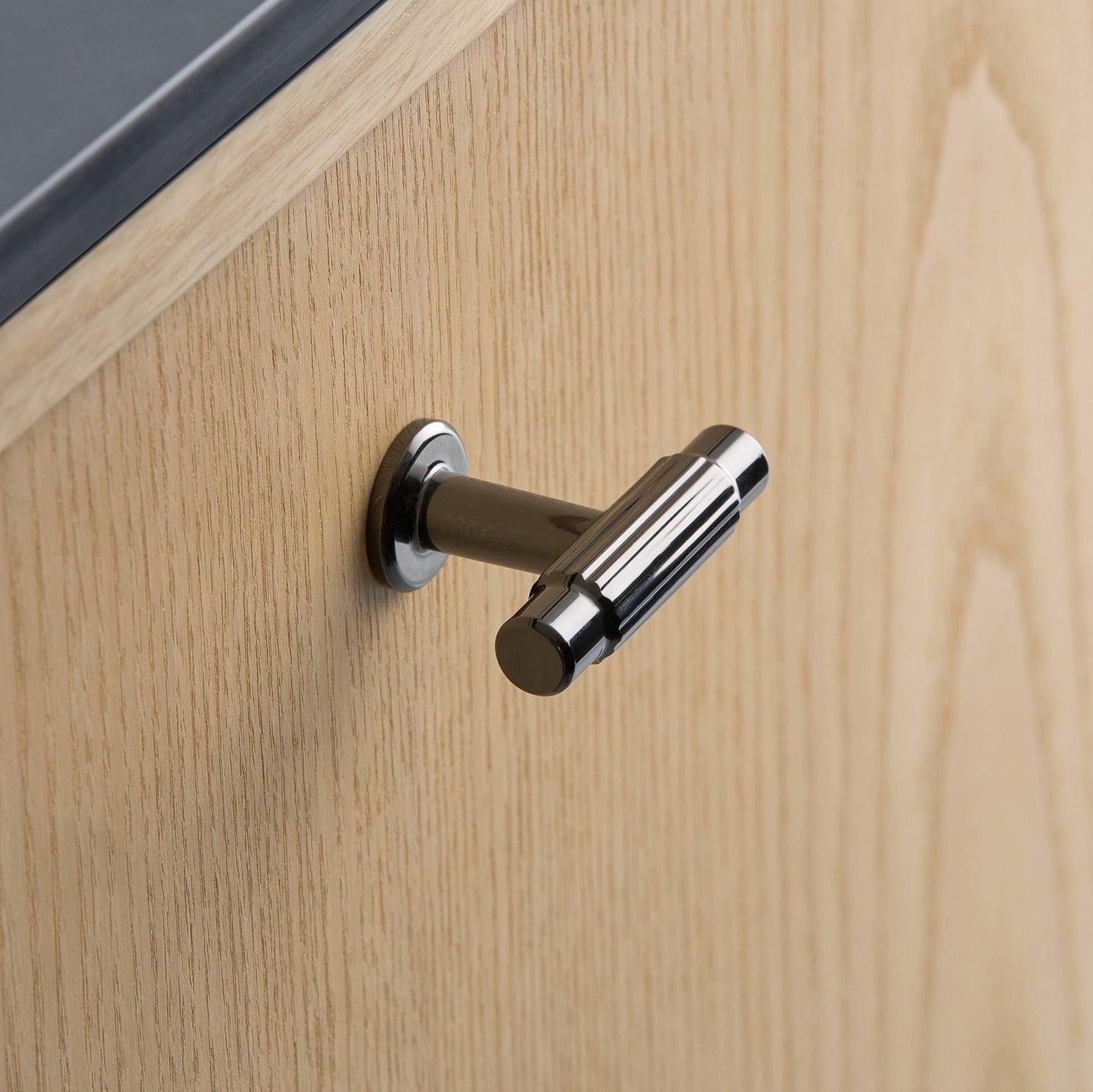 Furnipart Villa Fluted Handle & Knob 128mm 192mm Round Knob T-Knob Black Nickel