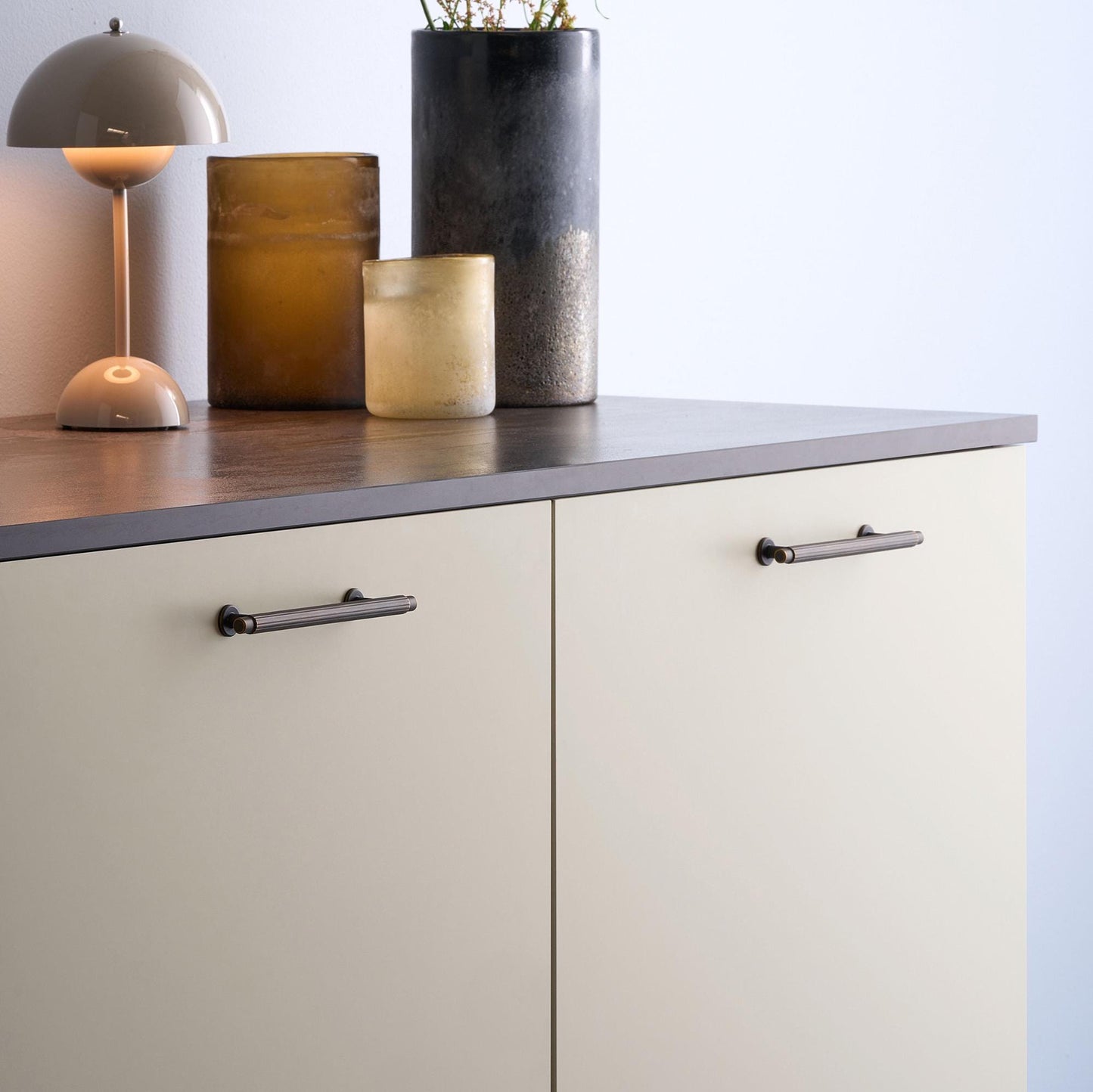 Furnipart Villa Fluted Handle & Knob 128mm 192mm Round Knob T Knob Antique Brown