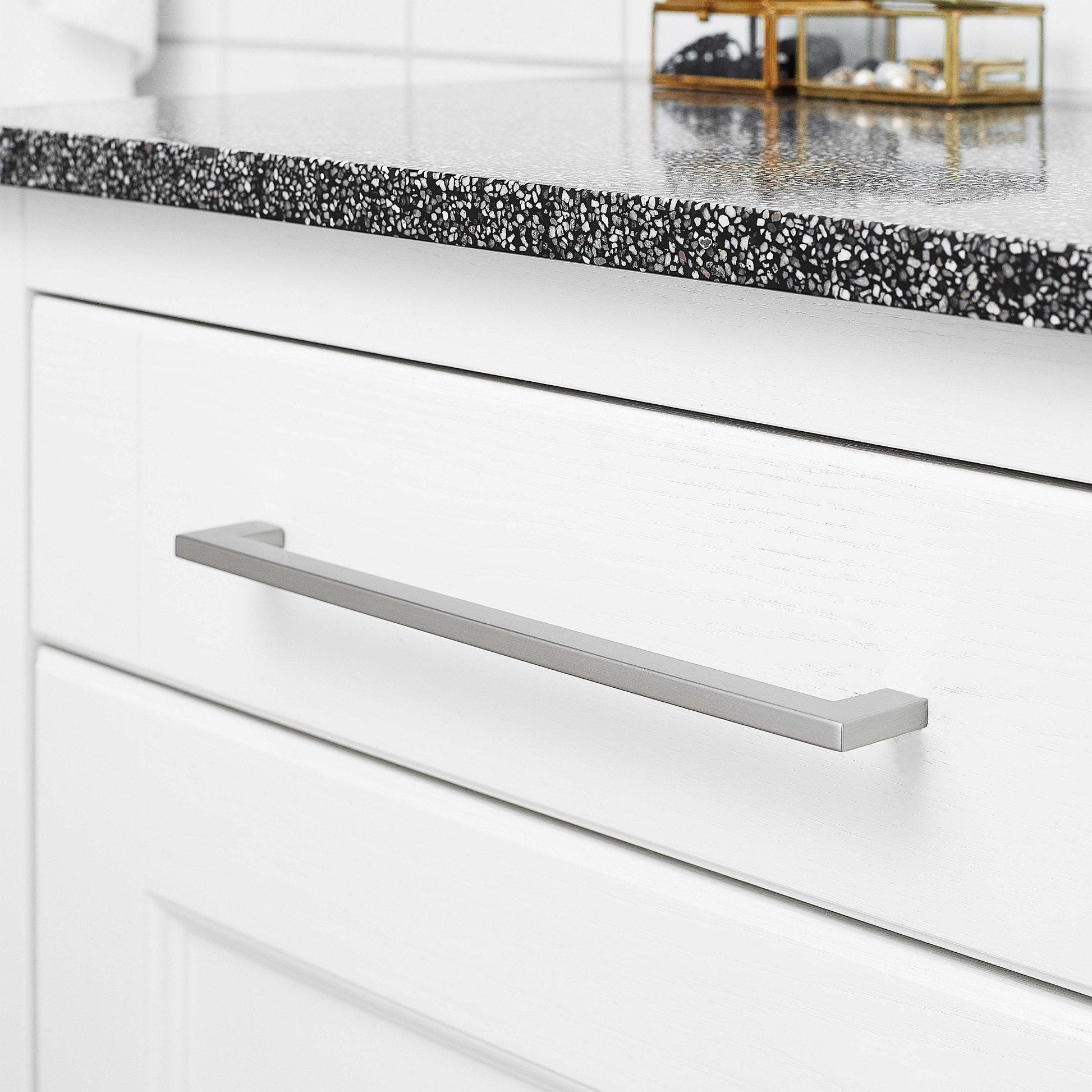 Furnipart Flat Handle Inox Look 128mm 192mm 256mm 448mm