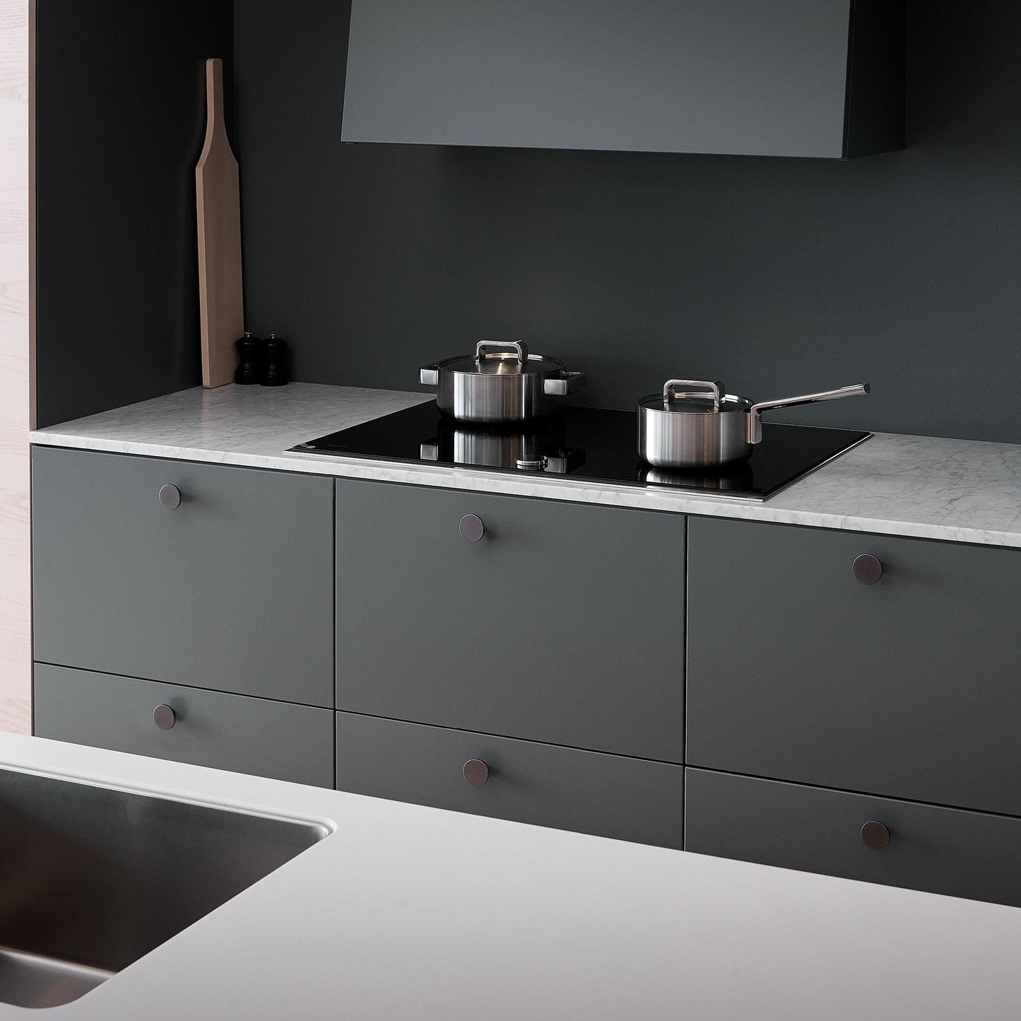 Furnipart Square 10 Handle & Knob Plato Brushed Anthracite Aluminium 128mm