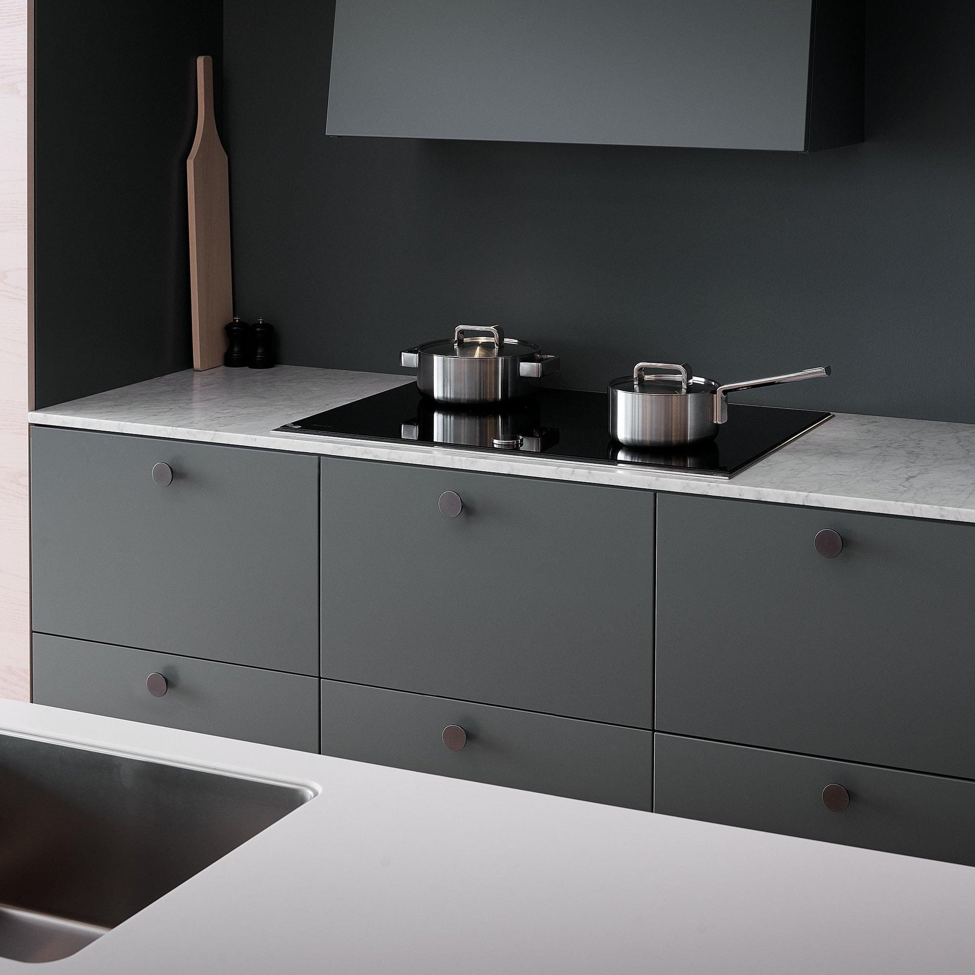 Furnipart Square 10 Handle & Knob Plato Brushed Anthracite Aluminium 128mm