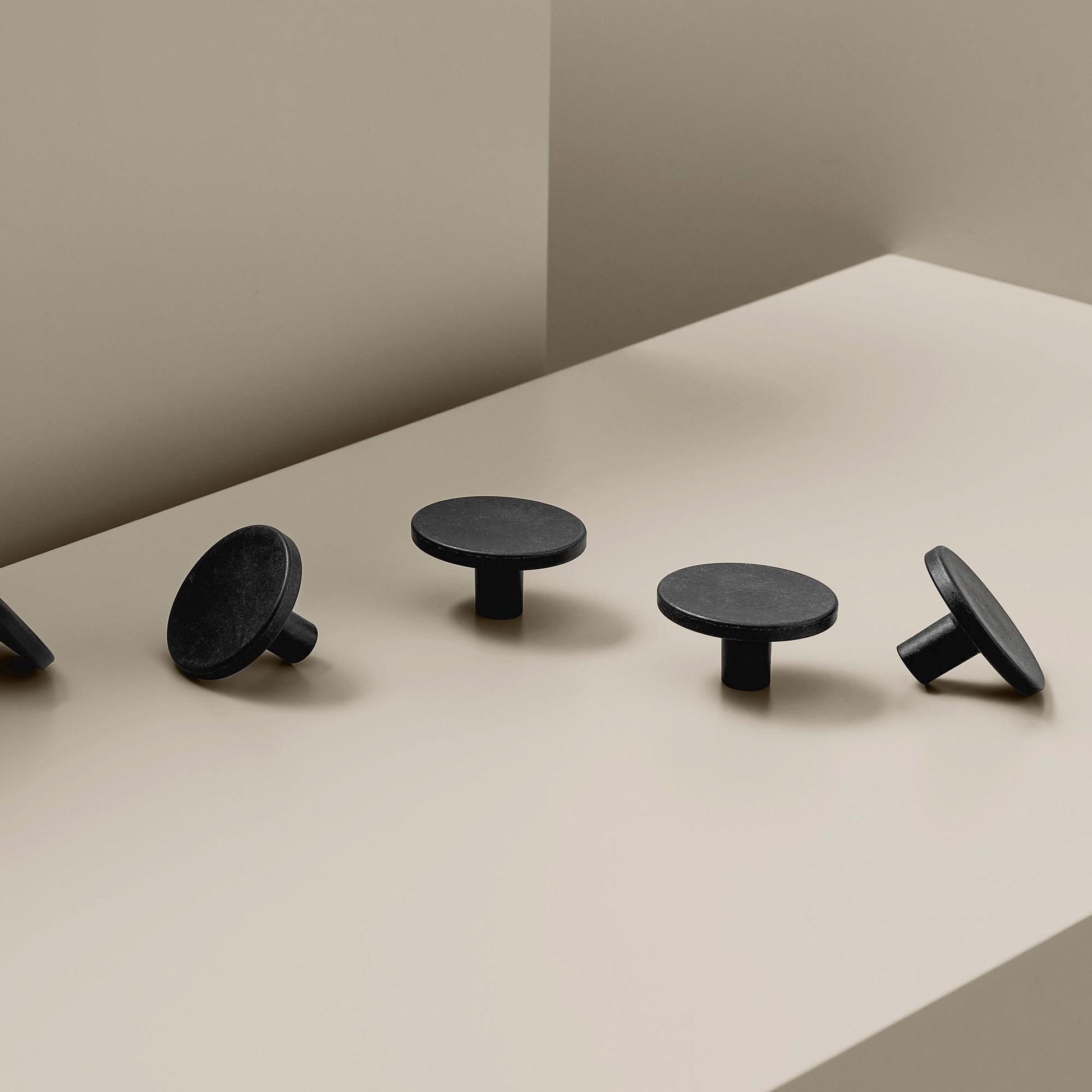 Furnipart Recycled Handle & Knob Plato / Square 10 Black Sea Plastic Eco Friendly