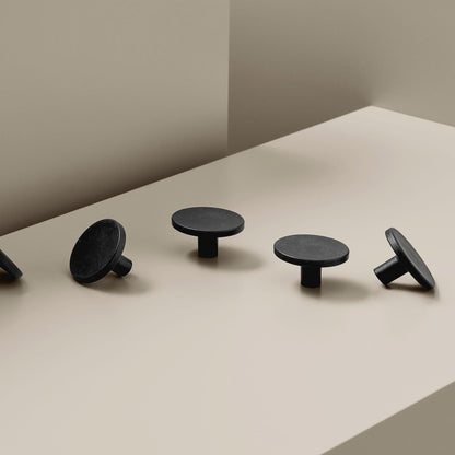 Furnipart Recycled Handle & Knob Plato / Square 10 Black Sea Plastic Eco Friendly