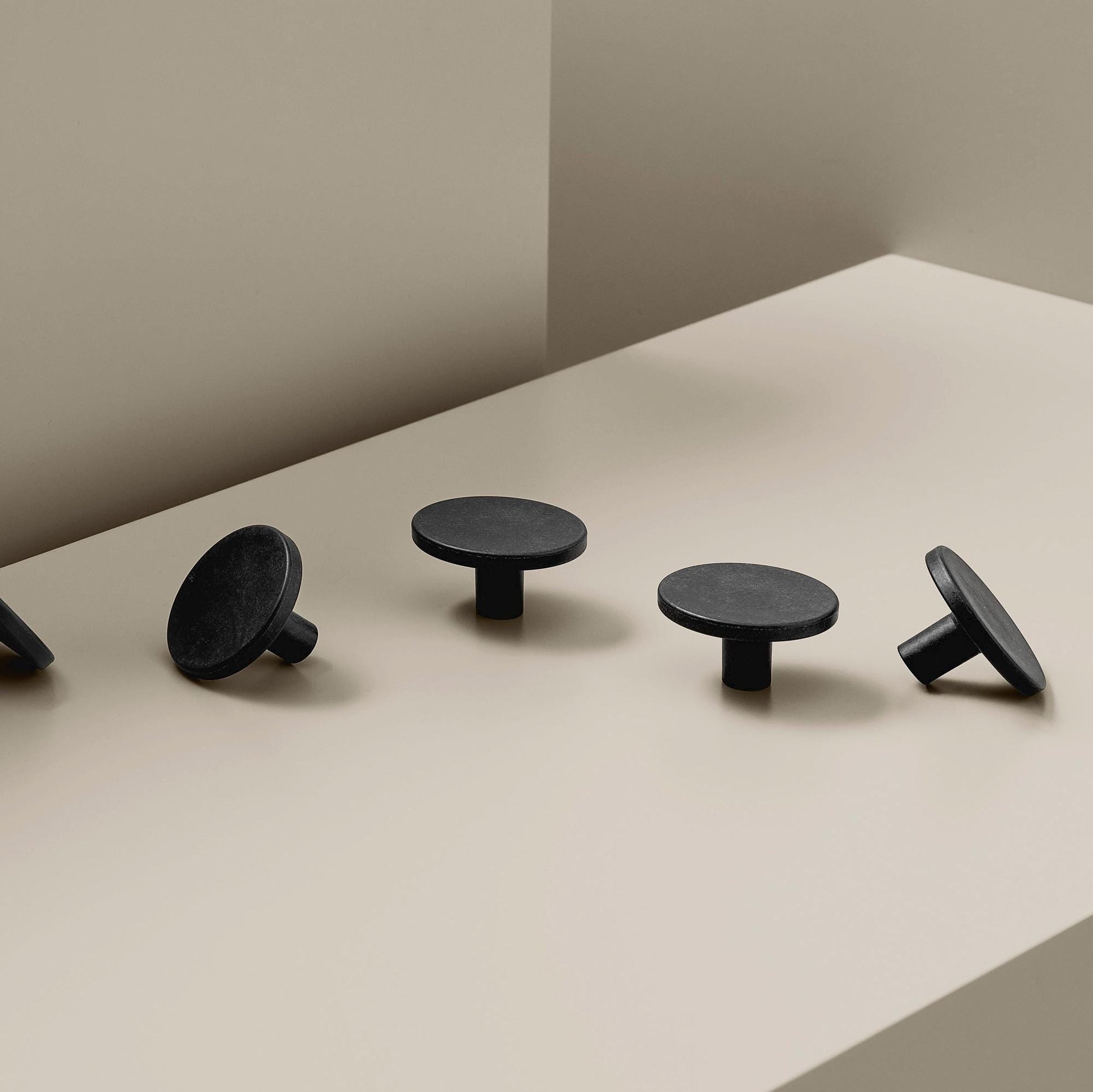 Furnipart Recycled Handle & Knob Plato / Square 10 Black Sea Plastic Eco Friendly