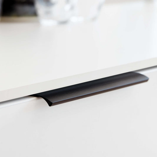 Furnipart Edge Straight Brushed Matt Black Profile Trim Handle 40mm 100mm 200mm 350mm 600mm 1200mm