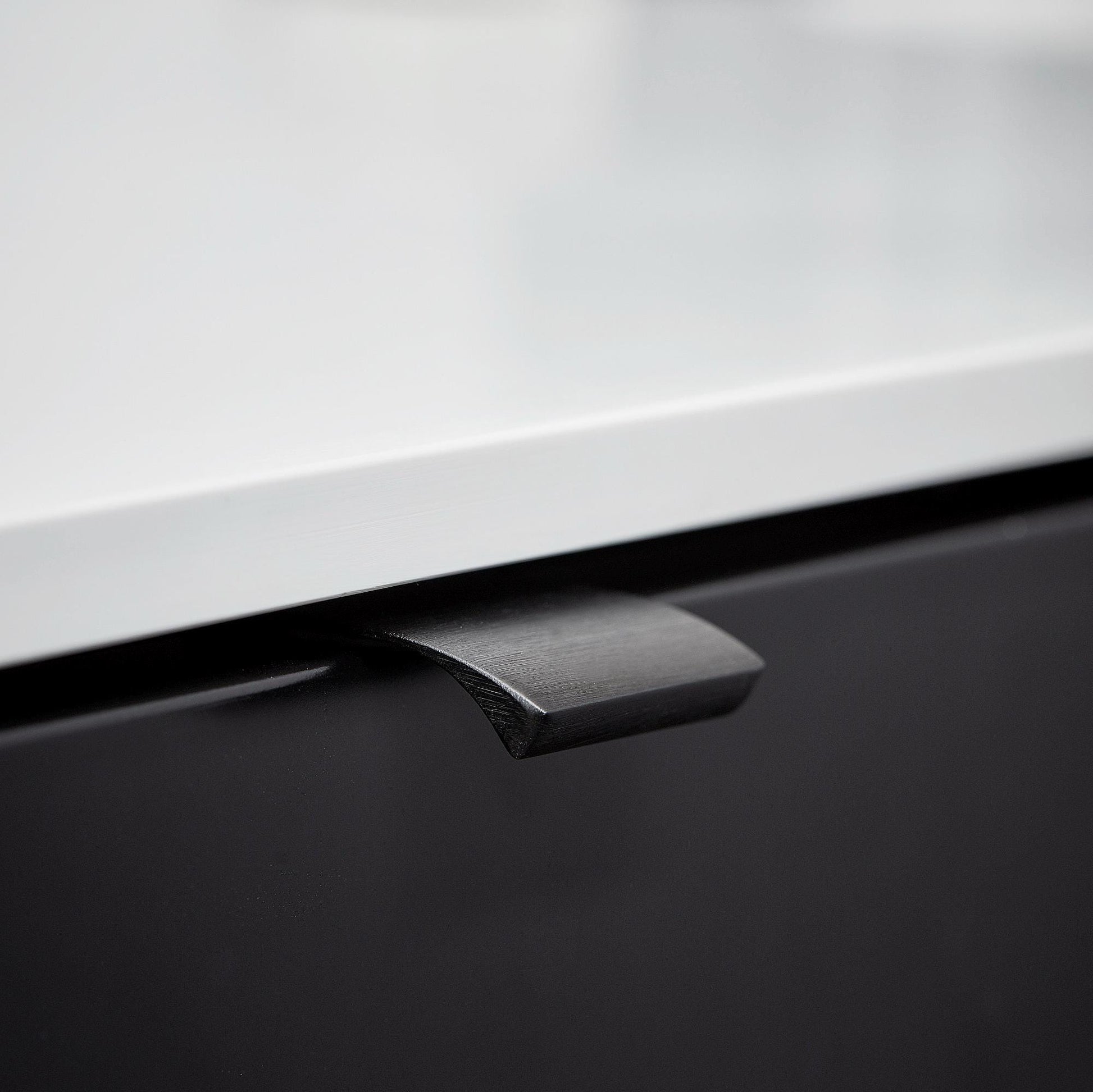 Furnipart Edge Straight Brushed Matt Black Profile Trim Handle 40mm 100mm 200mm 350mm 600mm 1200mm