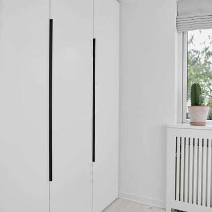 Furnipart Edge Straight Brushed Matt Black Profile Trim Handle 40mm 100mm 200mm 350mm 600mm 1200mm