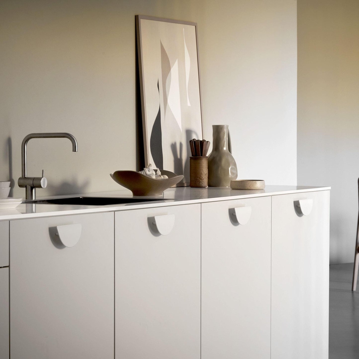 Furnipart Horizon White Handle Small & Large
