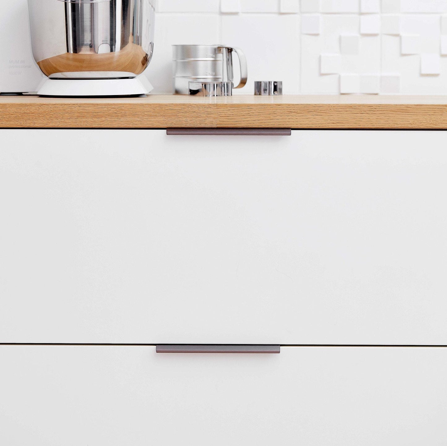 Furnipart Edge Straight Brushed Anthracite Profile Trim Handle 40mm 100mm 200mm 350mm