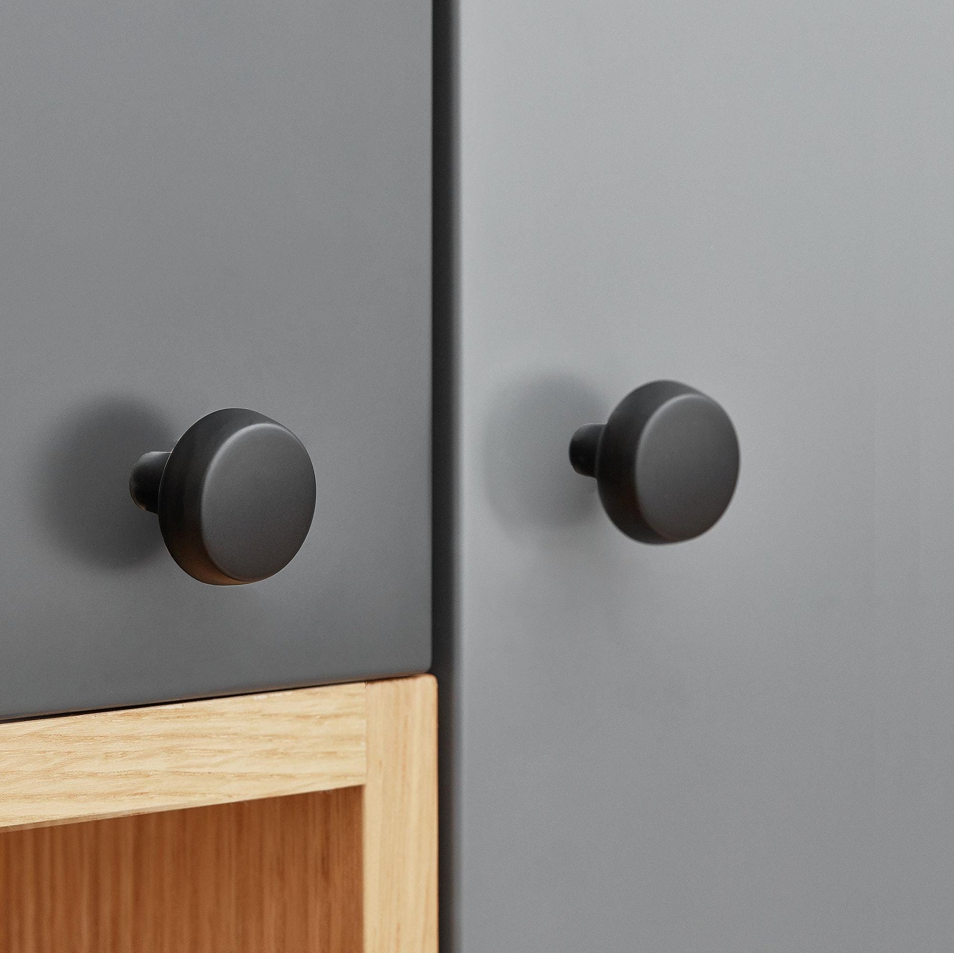 Furnipart Autumn Knob Matt Black 28mm & 36mm Diameter