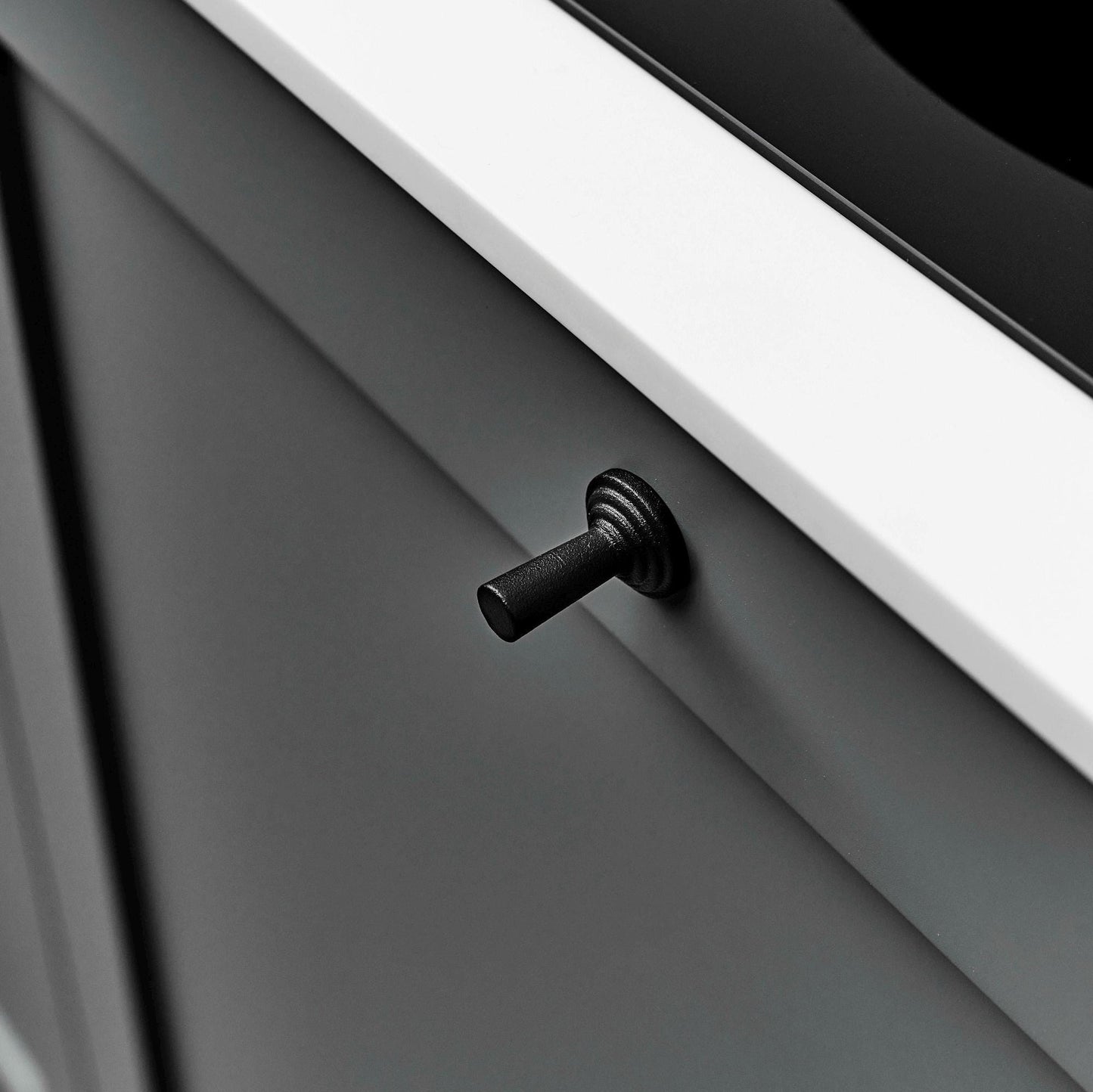 Furnipart Pagoda Cast Iron Knob Matt Black