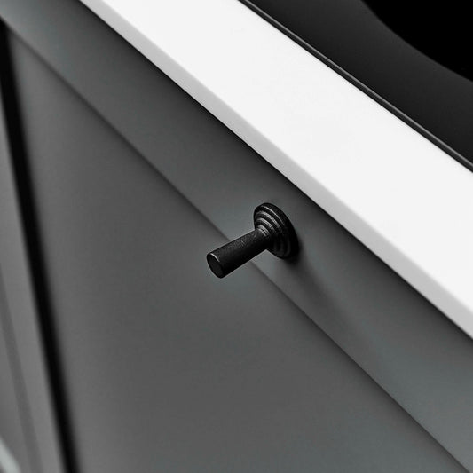 Furnipart Pagoda Cast Iron Knob Matt Black