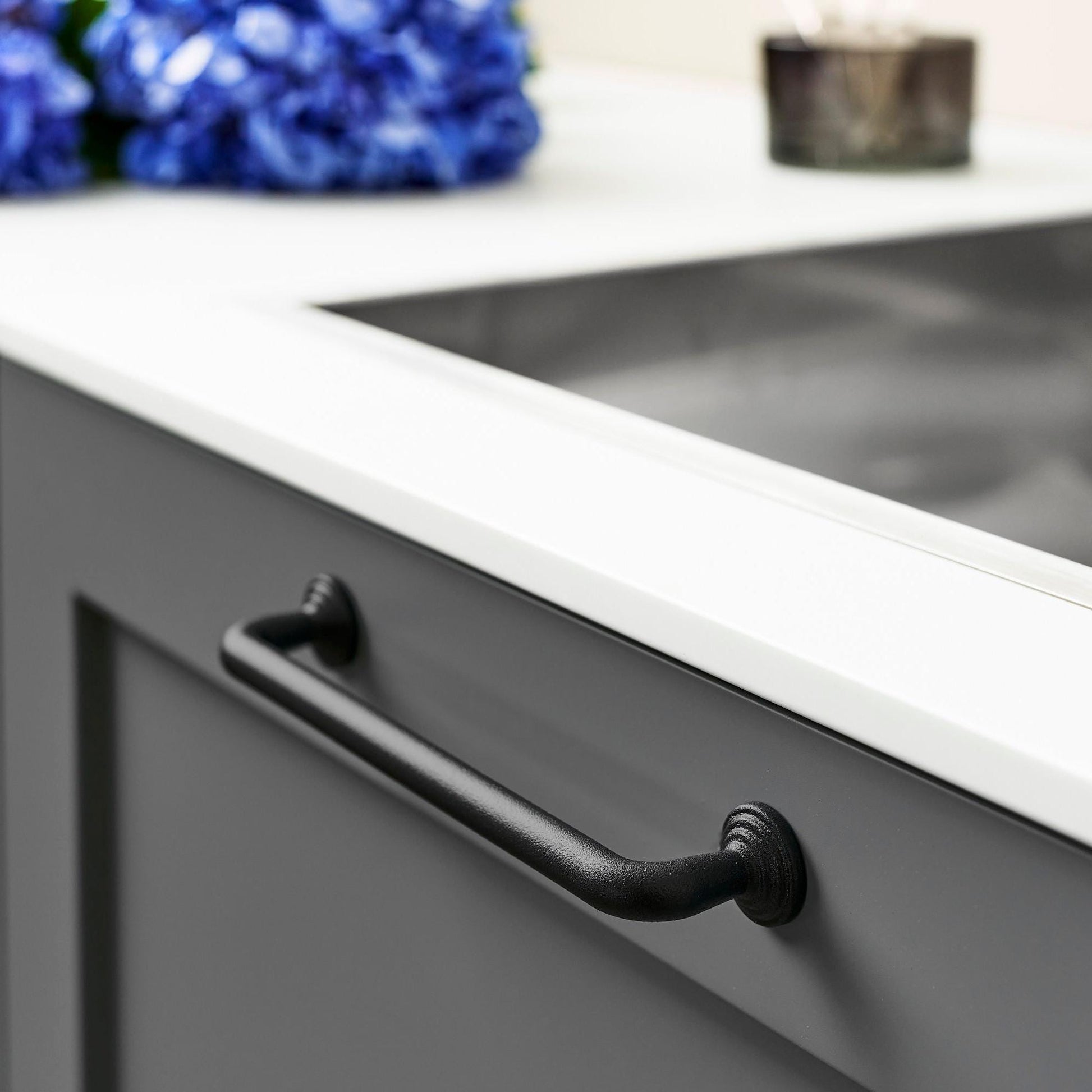 Furnipart Pagoda Cast Iron Knob Matt Black