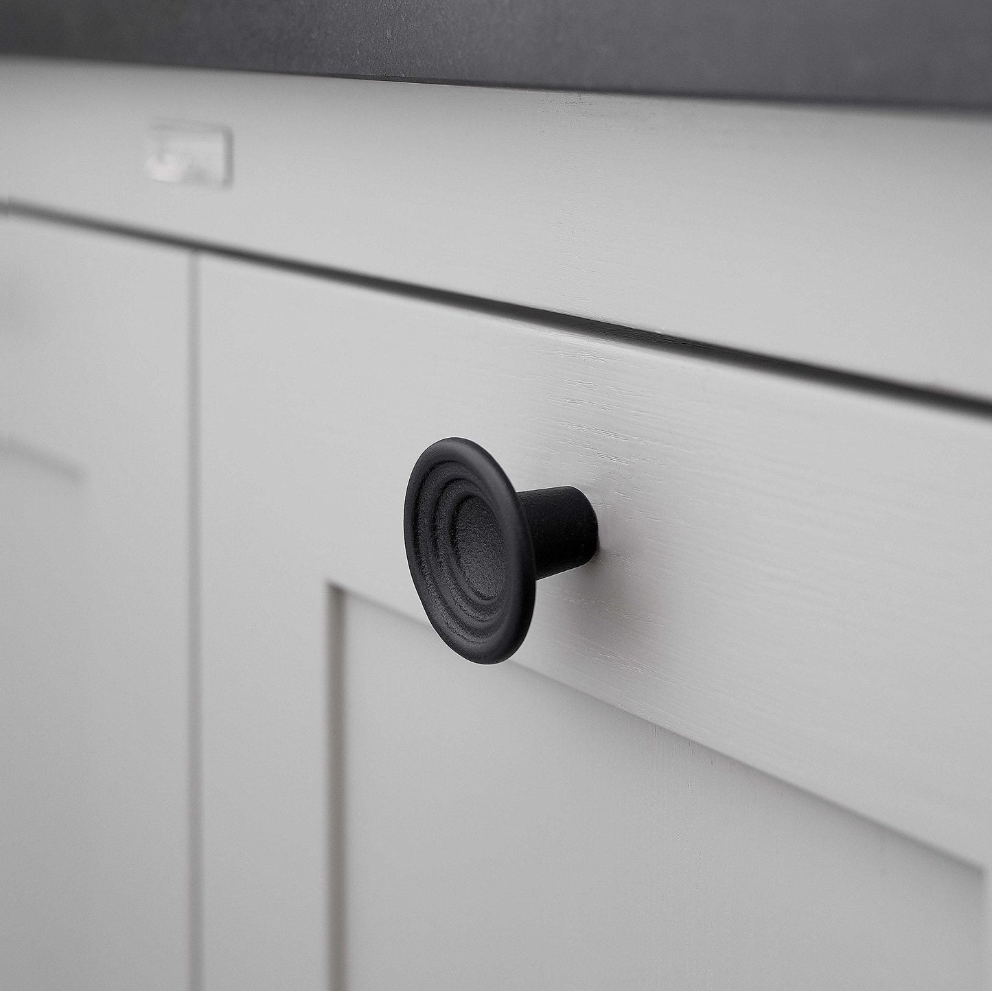 Furnipart Pagoda Cast Iron Knob Matt Black