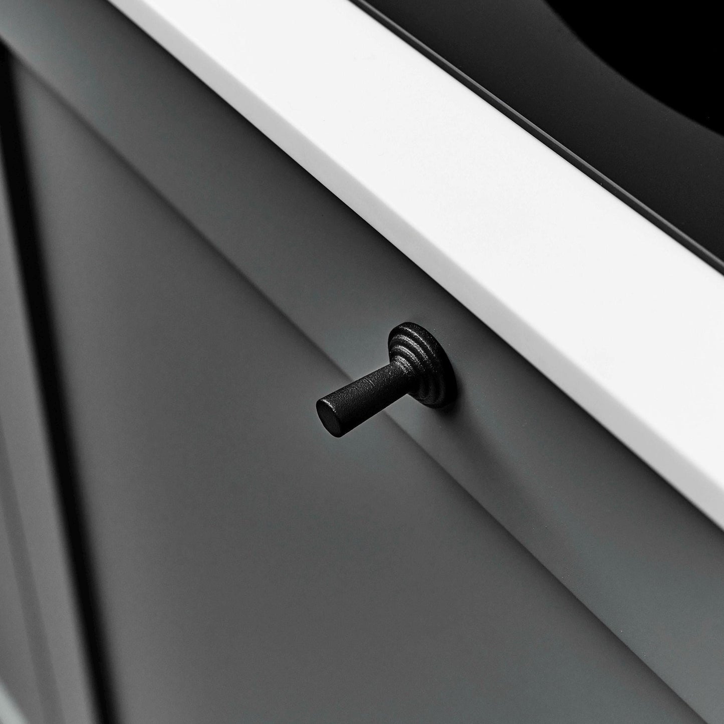 Furnipart Fleur Cast Iron Knob Matt Black