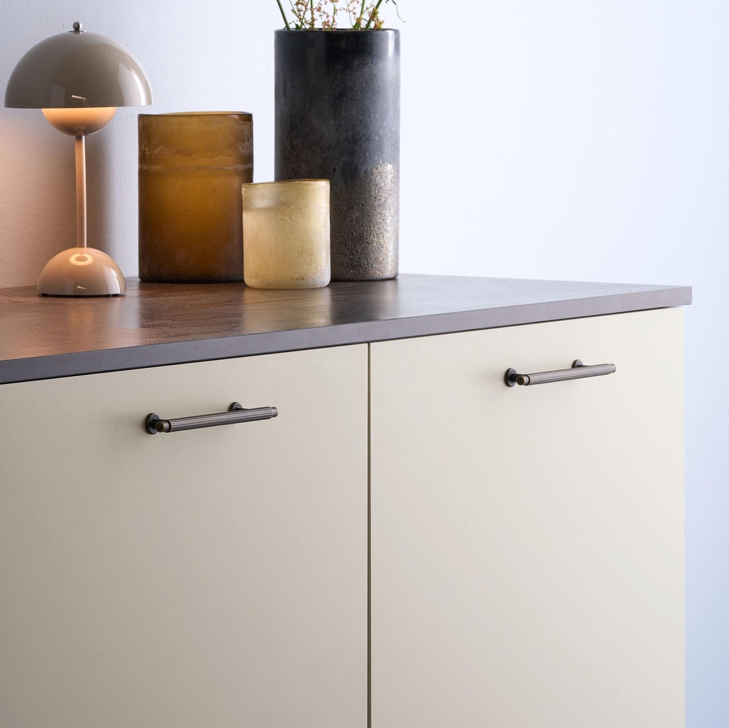 Furnipart Villa Fluted Handle & Knob 128mm 192mm Round Knob T Knob Antique Brown