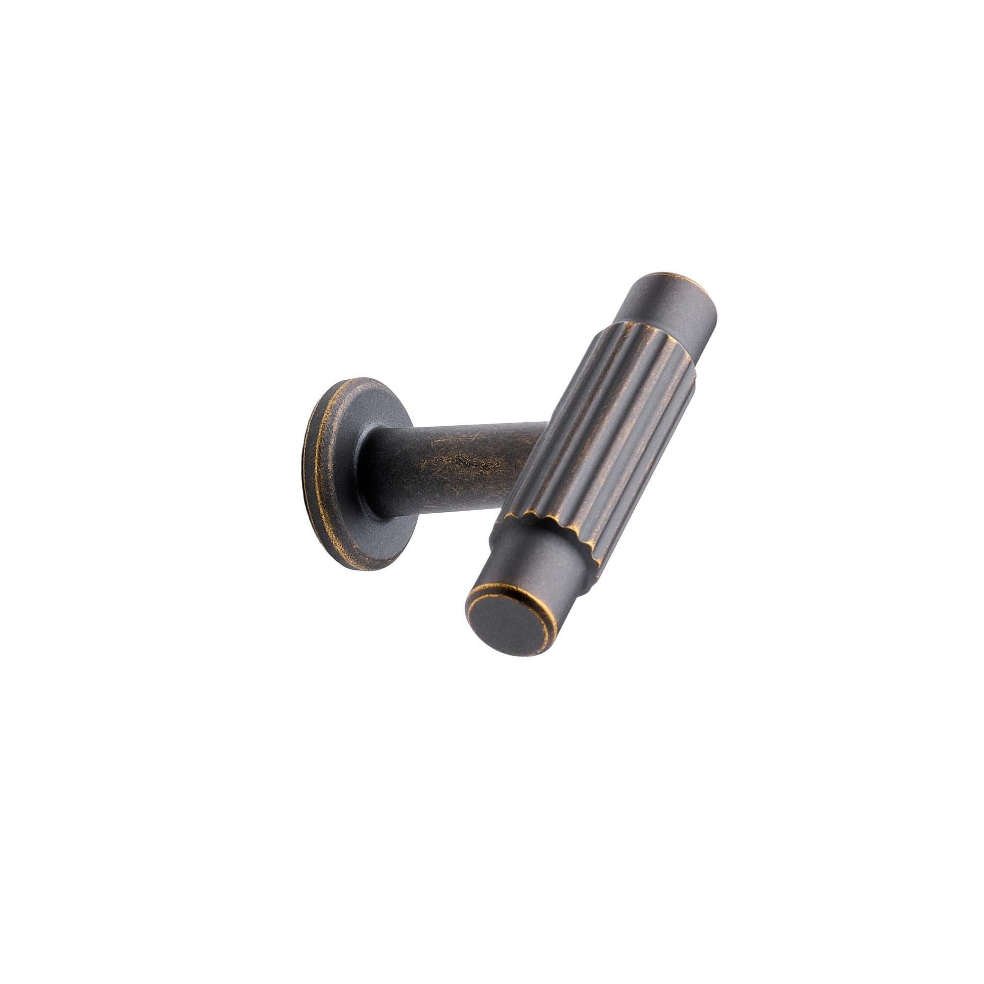 Furnipart Villa Fluted Handle & Knob 128mm 192mm Round Knob T Knob Antique Brown