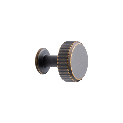 Furnipart Villa Fluted Handle & Knob 128mm 192mm Round Knob T Knob Antique Brown