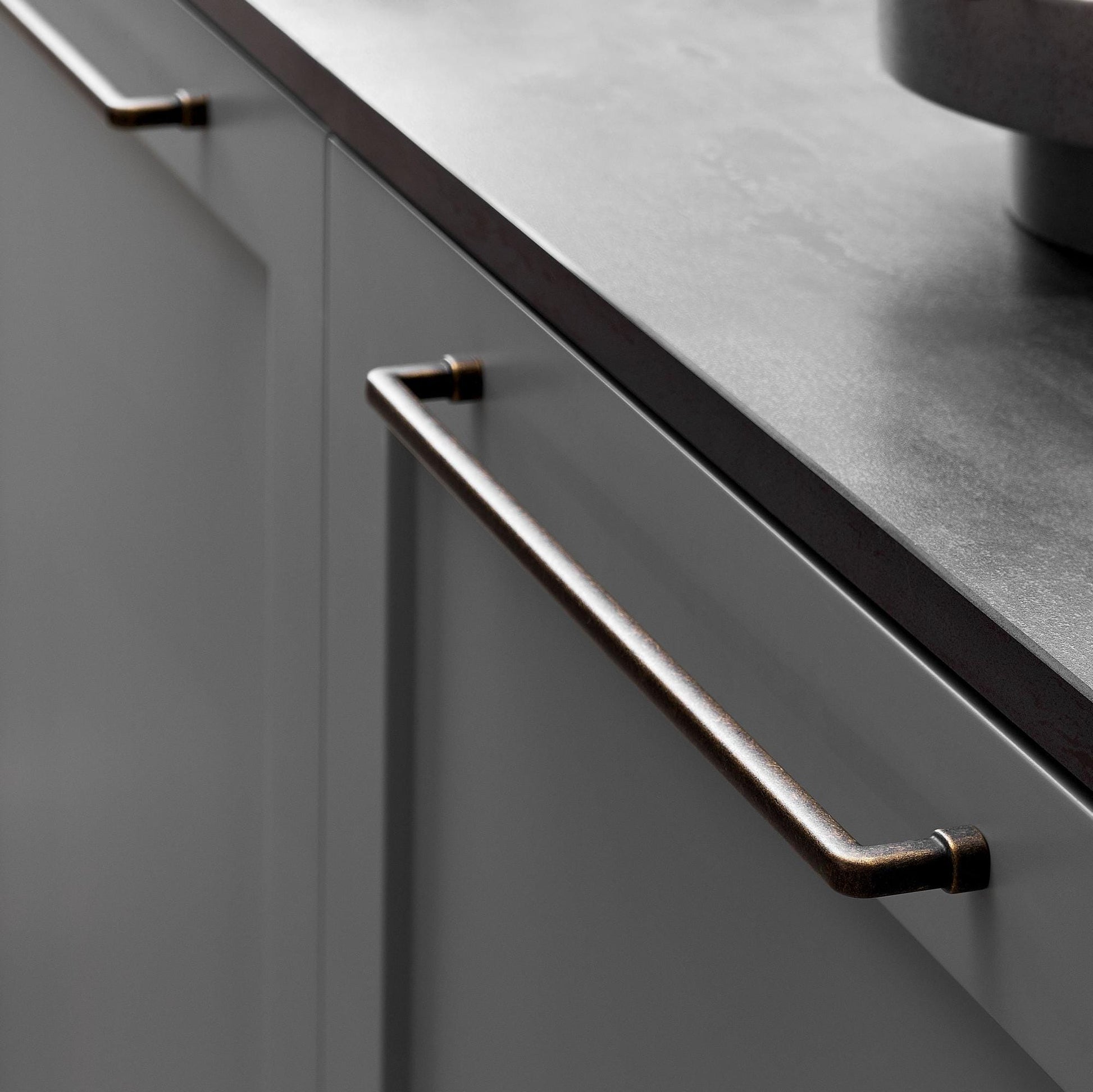 Furnipart Equester Handle & Cup Antique Brass 160mm 320mm