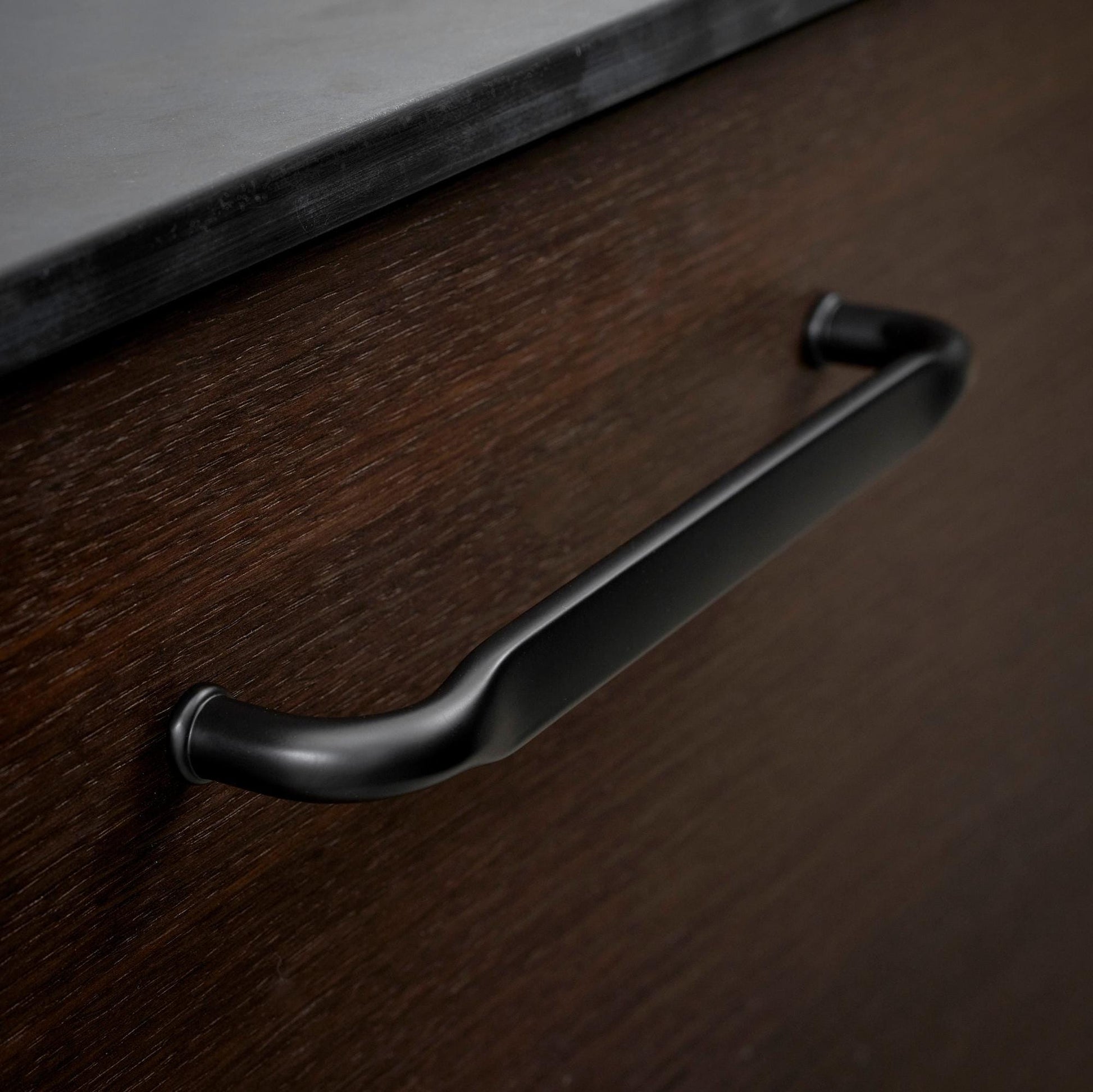 Furnipart Gate Handle & Knob Matt Black 160mm