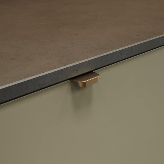 Furnipart Comet Profile Rear Mounted Handle Matt Brass 50mm & 200mm